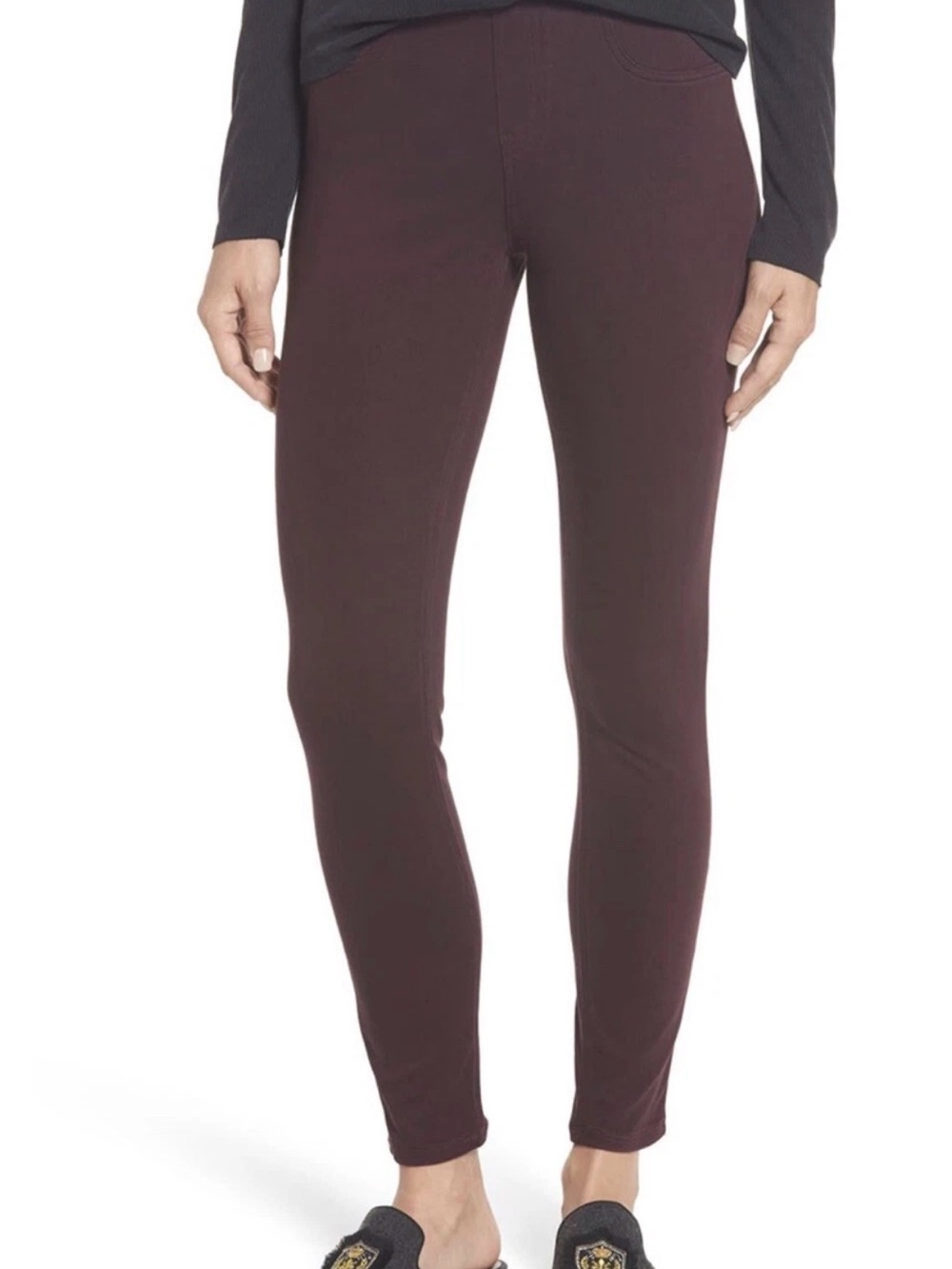Spanx Ponte Ankle Length Slimming Leggings Brandywine 26” Inseam XL